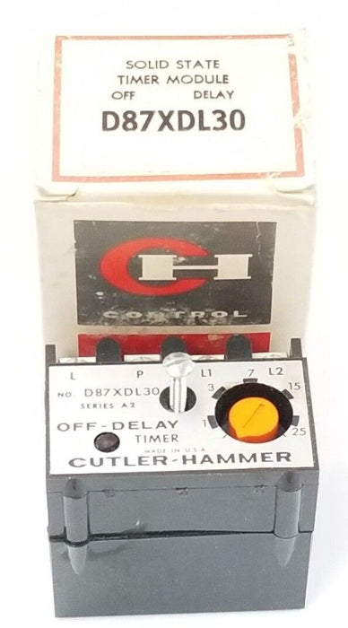 NIB EATON CUTLER-HAMMER D87XDL30 SOLID STATE TIMER MODULE OFF DELAY
