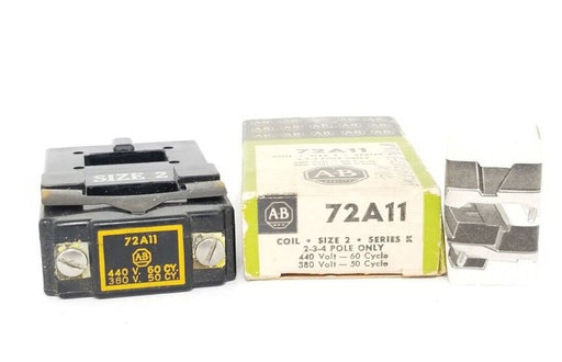 ALLEN BRADLEY 72A11 COIL SIZE 2, SER. K, 440V 60 CYCLE, 380V 50 CYCLE