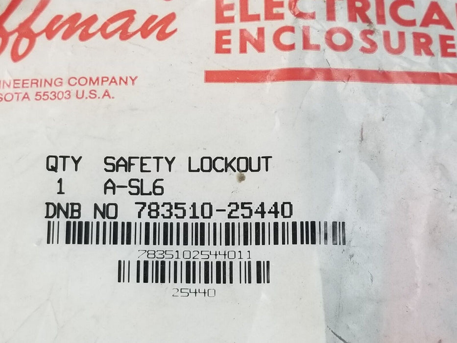 LOT OF 3 NEW HOFFMAN A-SL6 SAFETY LOCKOUTS ASL6