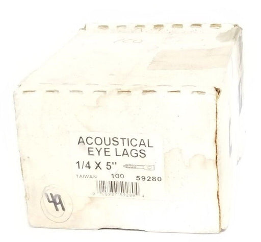 BOX OF 49 NEW CULLY 59280 ACOUSTICAL EYE LAGS 1/4 X 5''