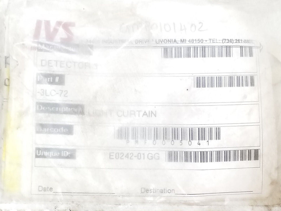 HONEYWELL 3LC72 LIGHT CURTAIN DETECTOR 3 TRANSMITTER 72'' 9674412 (REPAIRED)