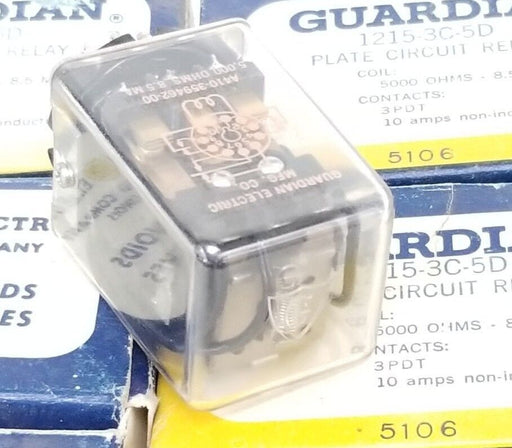 LOT OF 4 GUARDIAN ELECTRIC 1215-3C-5D PLATE CIRCUIT RELAY A410-359462-00