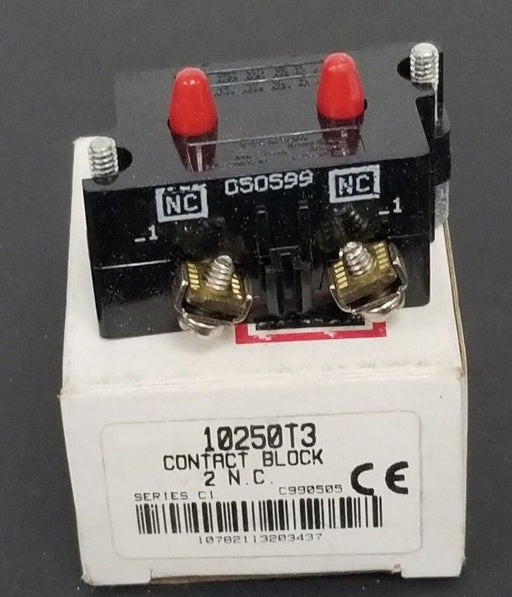NIB CUTLER-HAMMER 10250T3 CONTACT BLOCK 600VAC, 2 N.C. SER. C1