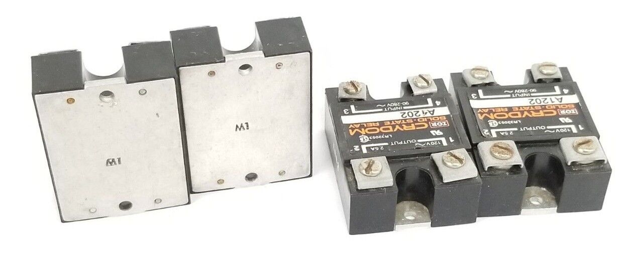 LOT OF 4 CRYDOM A1202 SOLID STATE RELAYS 120V, 2.5A