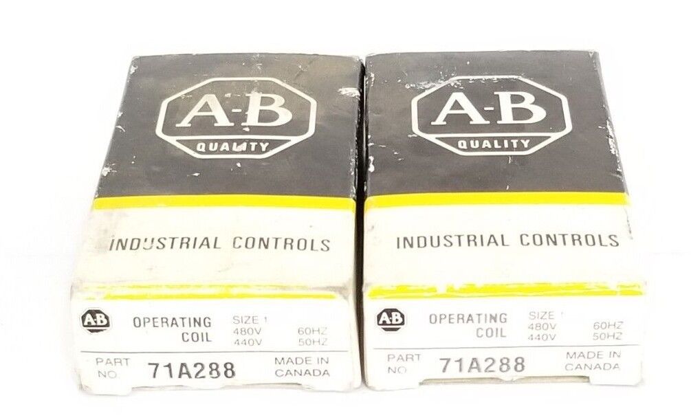 LOT OF 2 NIB ALLEN BRADLEY 71A288 OPERATING COILS SIZE 1 480/440V 60/50HZ
