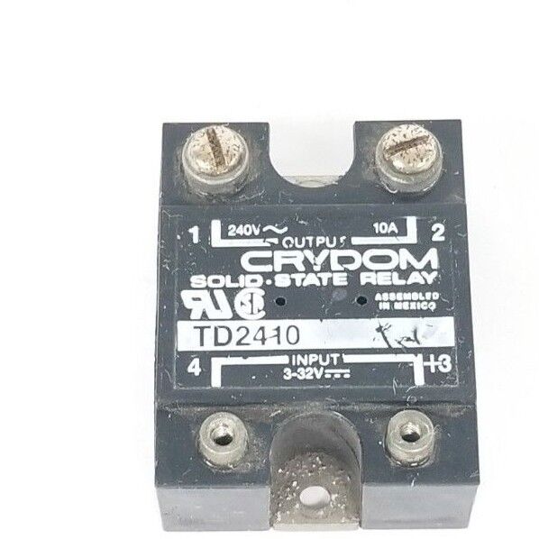 CRYDOM TD-2410 SOLID STATE RELAY TD2410 (MISSING 2 SCREWS) 240V, 10A