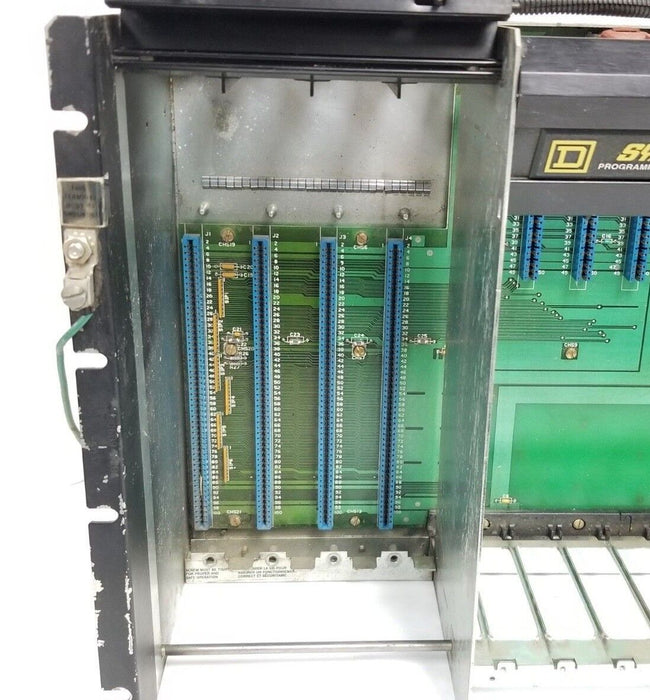 SQUARE D SY/MAX 8030-HRK-150 SER. B1 8-SLOT PLC RACK ASSEMBLY 8030HRK150