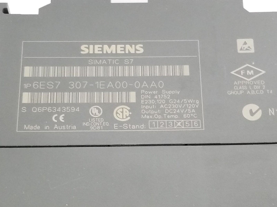 NIB SIEMENS SIMATIC S7 6ES7303-1EA00-0AA0 POWER SUPPLY MODULE VER. 4