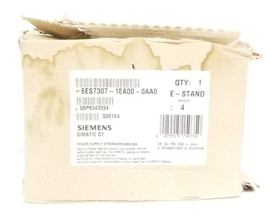 NIB SIEMENS SIMATIC S7 6ES7303-1EA00-0AA0 POWER SUPPLY MODULE VER. 4