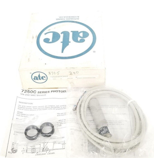 NIB ATC 7252CD0X3ASX PHOTOELECTRIC SENSOR CORDSET 7252CDOX3ASX