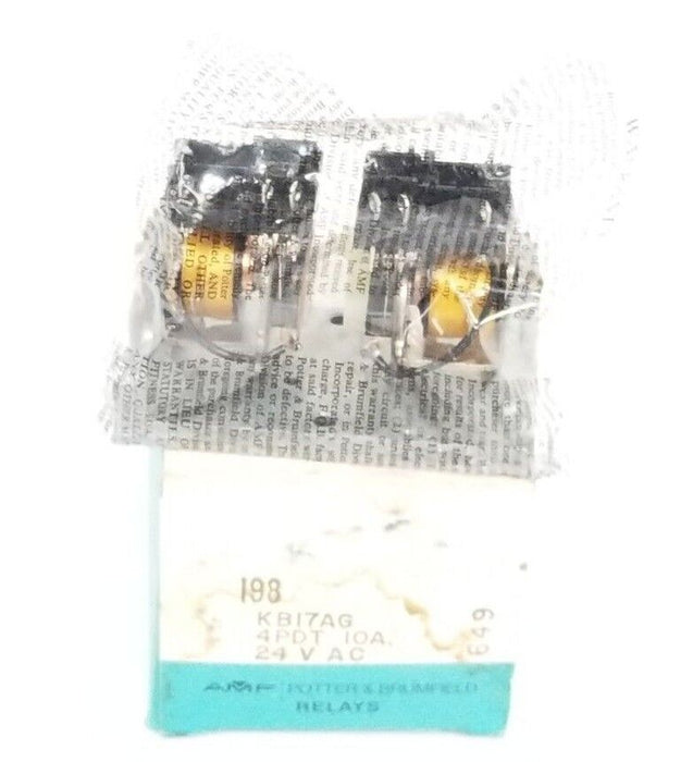 NIB POTTER & BRUMFIELD KB17AG RELAY MODULE 4PDT 10A, 24V AC, 198