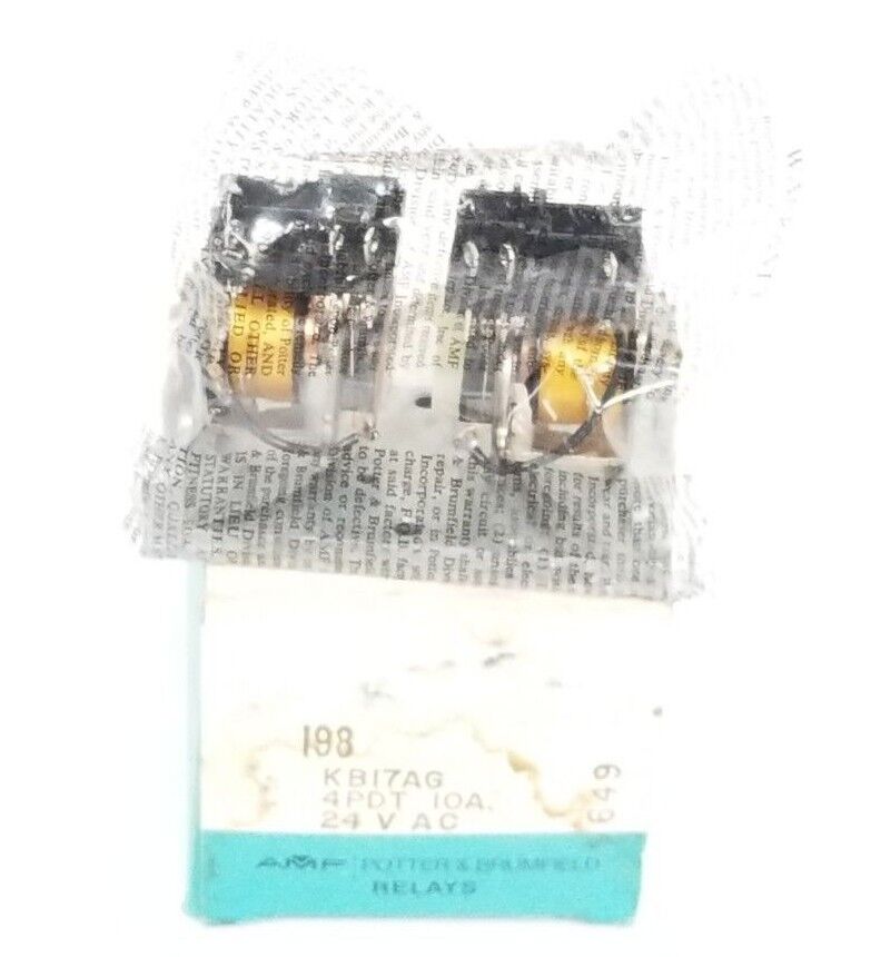 NIB POTTER & BRUMFIELD KB17AG RELAY MODULE 4PDT 10A, 24V AC, 198