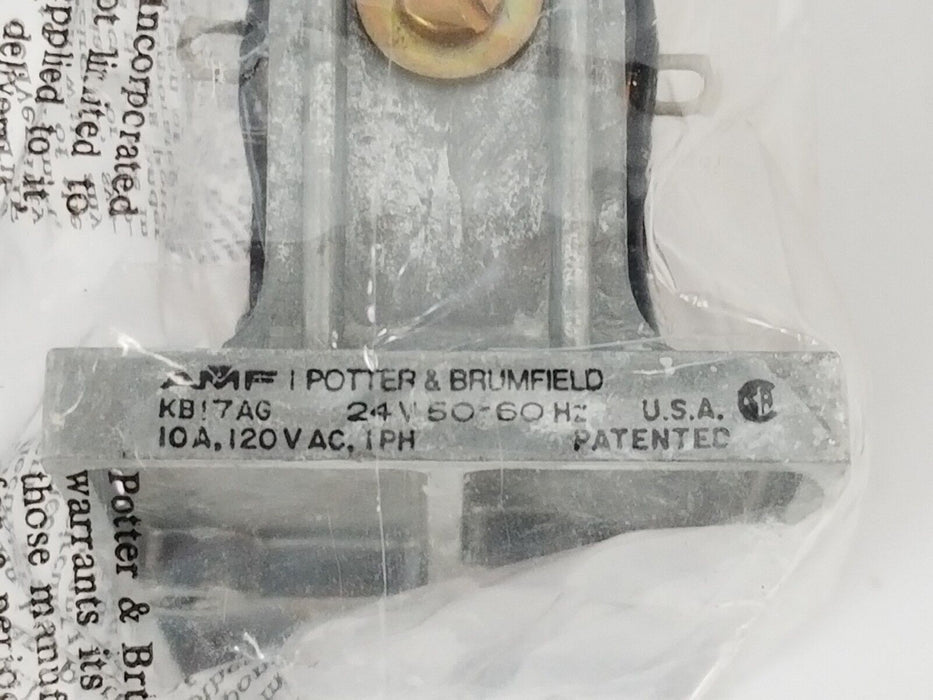 NIB POTTER & BRUMFIELD KB17AG RELAY MODULE 4PDT 10A, 24V AC, 198
