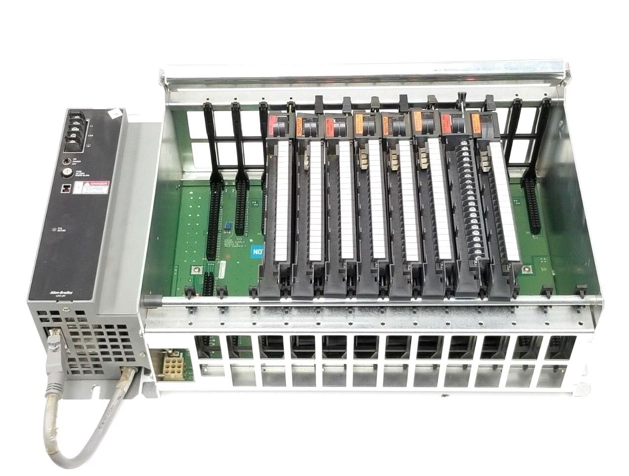 ALLEN-BRADLEY 1771-A3B1/B 12 SLOT I/O CHASSIS 1771A3B1 W/ 1771-P7 POWER SUPPLY
