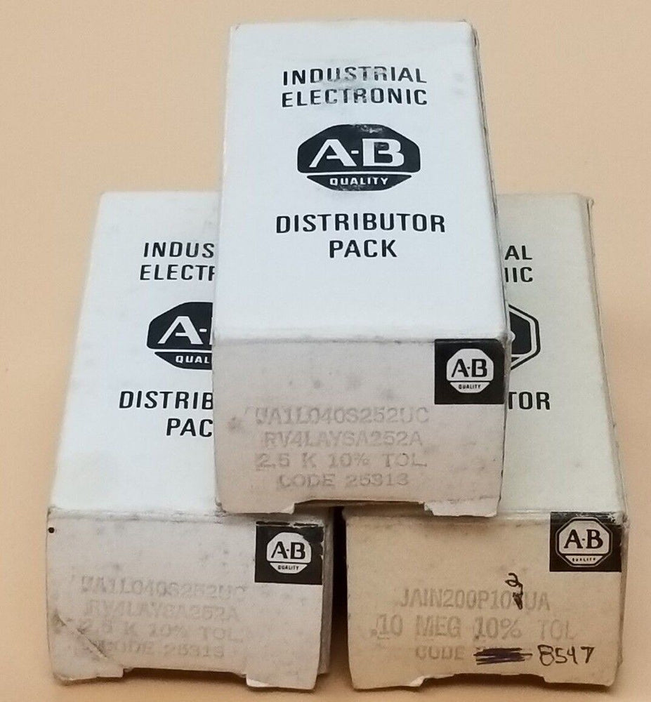 LOT OF 3 NIB ALLEN BRADLEY JA1L040S252UC POTENTIOMETERS 2.5KOHM 10% TYPE: J