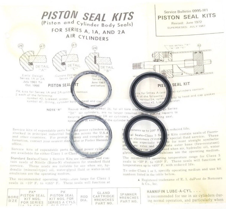 LOT OF 3 NIB PARKER HANNIFIN PK1502A001 BUNAN PISTON SEALS 1-1/2'' (INCOMPLETE)