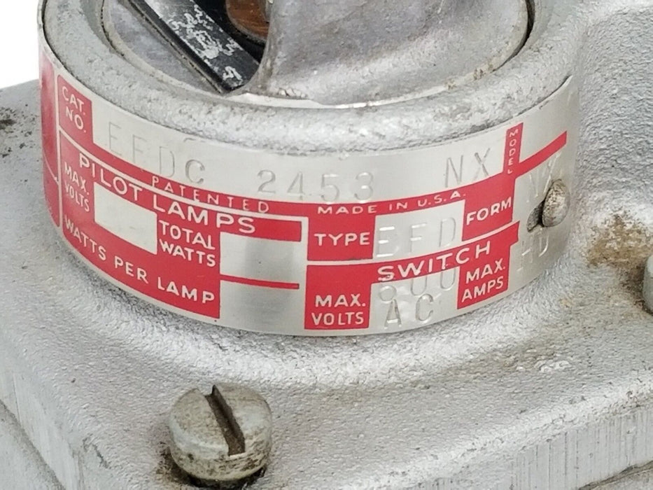 CROUSE-HINDS EFDC 2453 NX EXPLOSION-PROOF CONDUIT / CONTROL STATION EFD2453NX