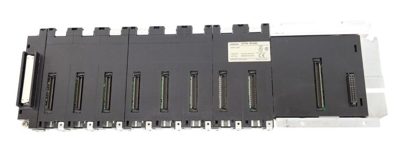 OMRON CS1W-BC082 BACKPLANE BASE UNIT 05602002 NK APP. 98A106 (DAMAGED)
