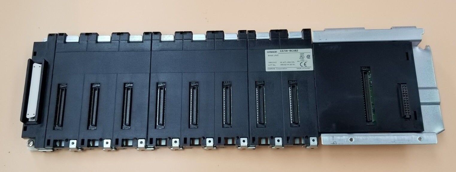 OMRON CS1W-BC082 BACKPLANE BASE UNIT 05602002 NK APP. 98A106 (DAMAGED)