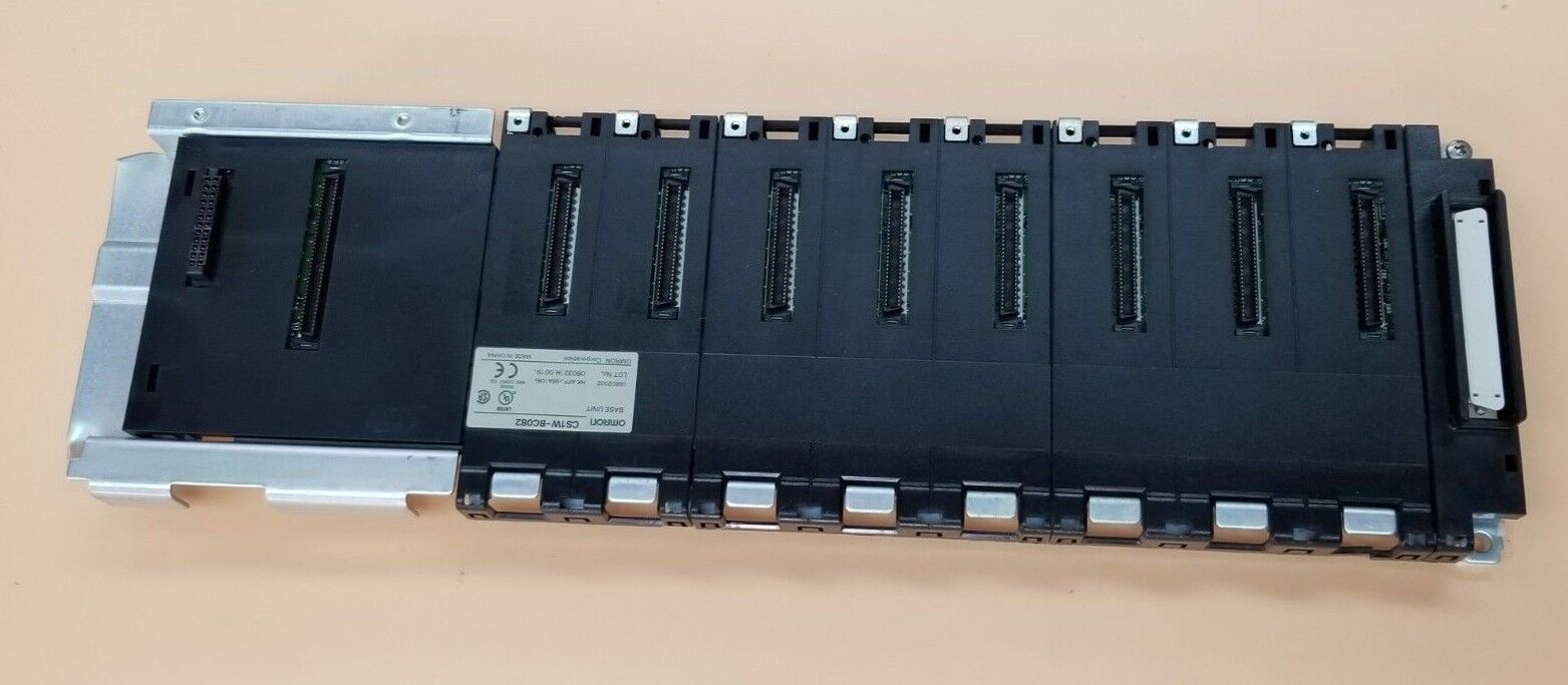 OMRON CS1W-BC082 BACKPLANE BASE UNIT 05602002 NK APP. 98A106 (DAMAGED)
