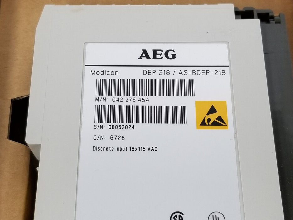 NIB AEG MODICON DEP-218 / AS-BDEP-218 DISCREET INPUT MODULE M/N: 042-276-454