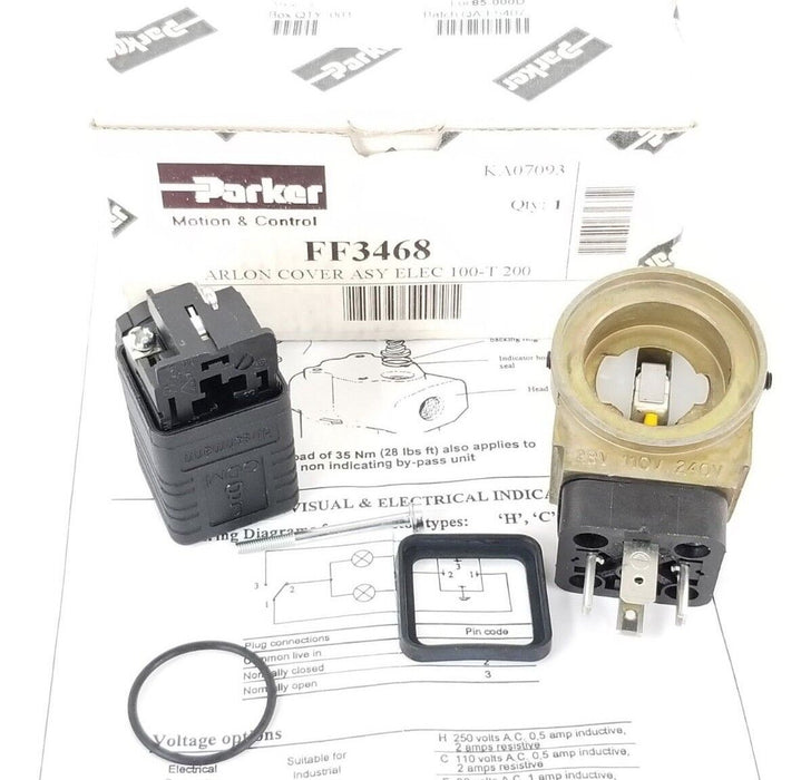 NIB PARKER FF3468 ARLON COVER ASY ELEC 100-T 200