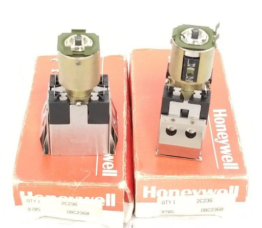 LOT OF 2 NIB HONEYWELL 2C236 PUSHBUTTON SWITCH HOUSINGS 9705 DBC2360 SER. 2