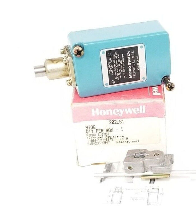 NIB HONEYWELL 202LS1 PRECISION LIMIT SWITCH W/ LS-Z54M SWITCH LEVER