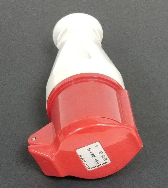 NEW WALTHER ELECTRIC 332-4-19 PIN AND SLEEVE FEMALE CONNECTOR 30A-7H 3Ø480VAC