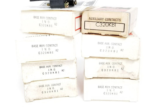 LOT OF 8 NIB CUTLER HAMMER C320KB1 BASE AUX CONTACTS 1 N.O.