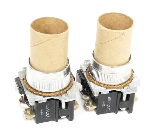 LOT OF 2 NEW CUTLER-HAMMER 10250T CONTACTS W/ INDICATOR LAMPS, 110V