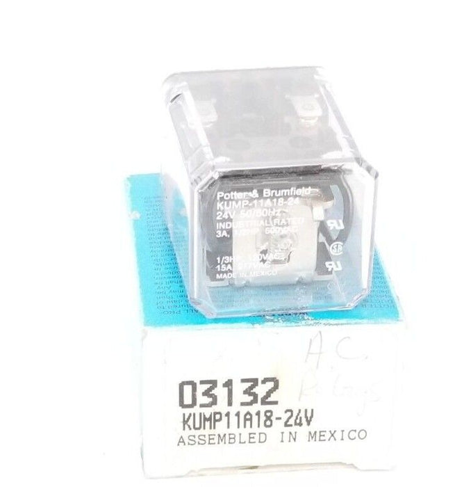 NIB POTTER & BRUMFIELD KUMP11A18-24V RELAY KUMP11A18-24, 03132
