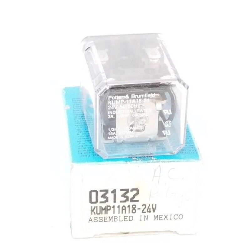 NIB POTTER & BRUMFIELD KUMP11A18-24V RELAY KUMP11A18-24, 03132