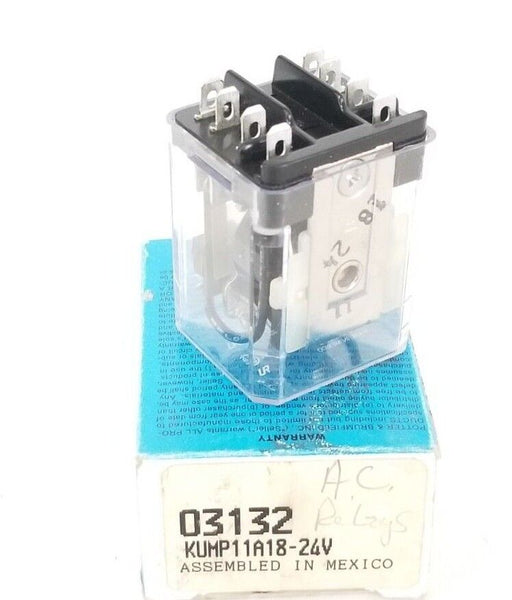 NIB POTTER & BRUMFIELD KUMP11A18-24V RELAY KUMP11A18-24, 03132