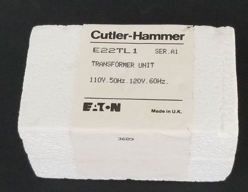F/S EATON CUTLER-HAMMER E22TL1 TRANSFORMER UNIT SER. A1, 110V 50HZ, 120V 60HZ