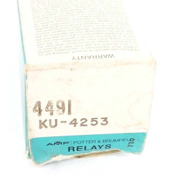 NIB POTTER & BRUMFIELD 737-9001-001 RELAY, 110VDC 8BLADE PLUG IN, KU-4253, 4491