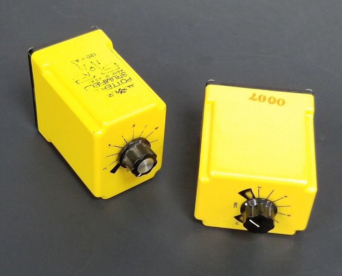 LOT OF 2 POTTER & BRUMFIELD CDB-38-70001 TIME DELAY RELAYS 0.1 TO 1 SEC. 10AMP,