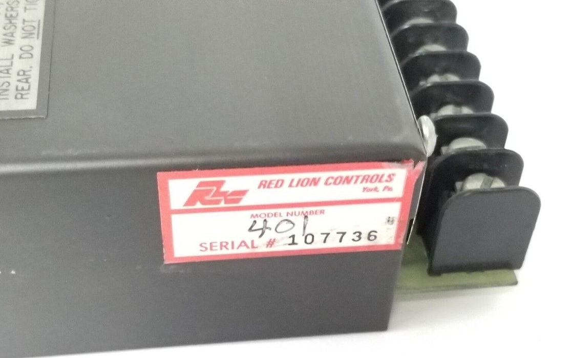 RED LION CONTROLS CA400T-6 TOTALIZER MODEL: 401 115VAC 12VDC OUT CA400T6