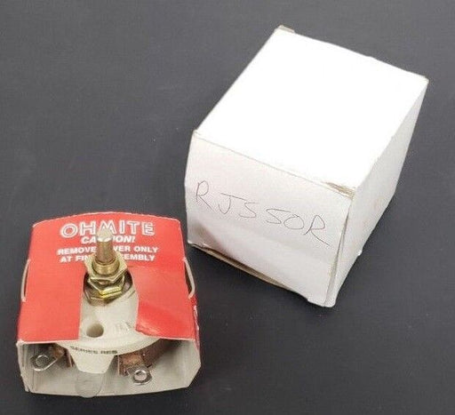 NEW OHMITE RJS50R RHEOSTAT POTENTIOMETER 1.0 MAX AMP 0.5 OHM SERIES RES RE-19607