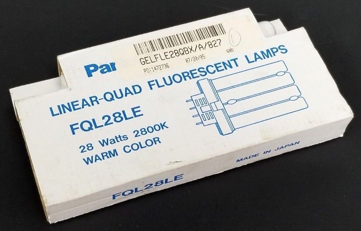 NIB PANASONIC FQL28LE LINEAR COMPACT FLUORESCENT LIGHT 4-PIN 28W 2800K WARM