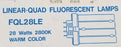 NIB PANASONIC FQL28LE LINEAR COMPACT FLUORESCENT LIGHT 4-PIN 28W 2800K WARM