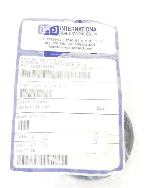 LOT OF 3 NEW ISP INTERNATIONAL 50X80X10 OIL SEALS 50X80X10A NBR