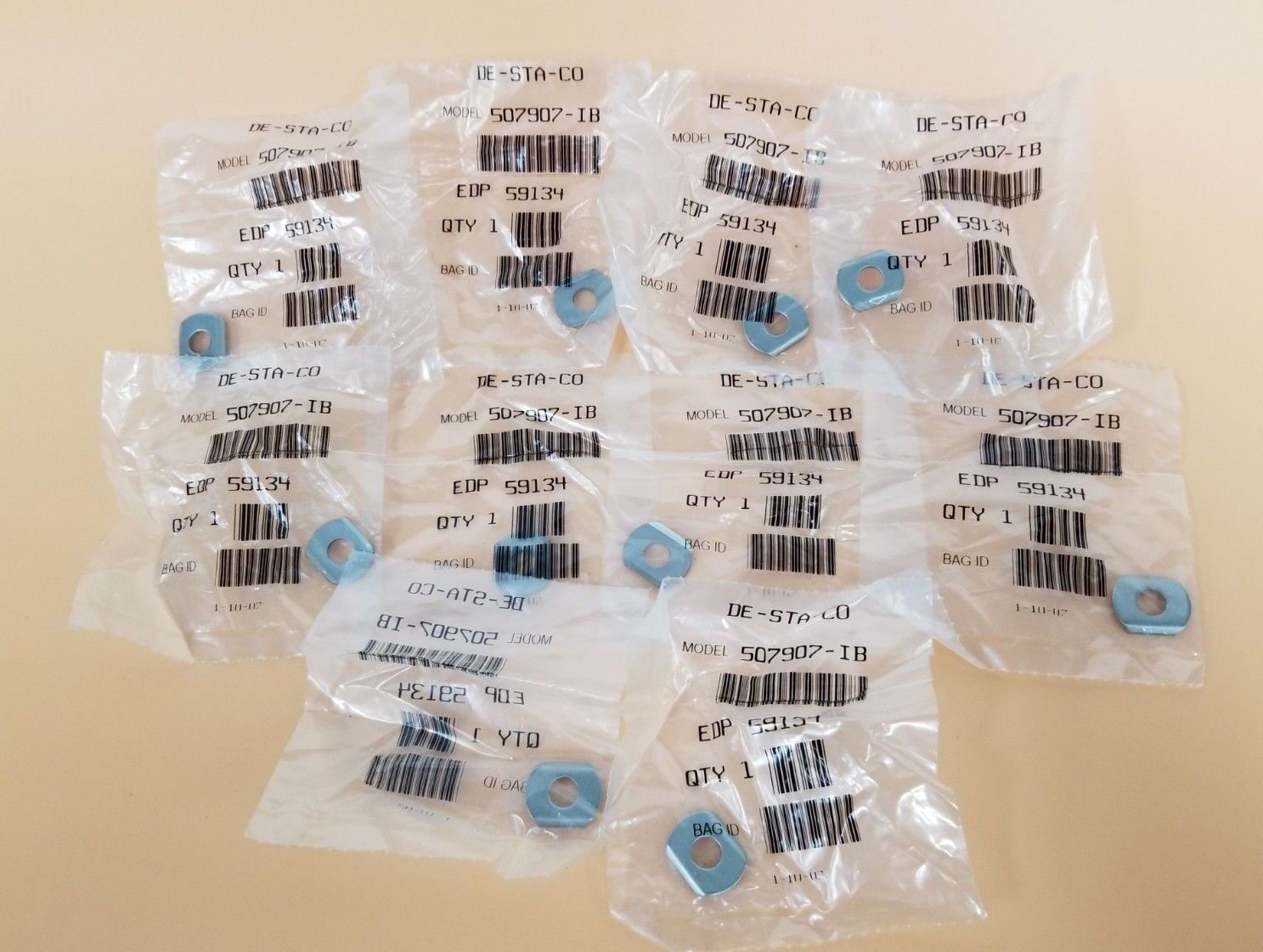 LOT OF 10 NEW DE-STA-CO 507907-IB EDP 59134 WASHERS 5/16 SS