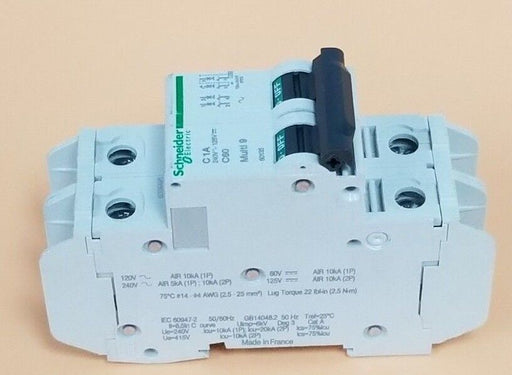 NEW SCHNEIDER ELECTRIC 60135 CIRCUIT BREAKER C60, MULTI 9, C 1A, 240V, 2P