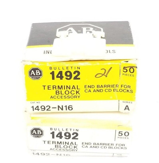 LOT OF 71 NEW ALLEN BRADLEY 1492-N16 SER. A TERMINAL BLOCK END BARRIERS 1492N16