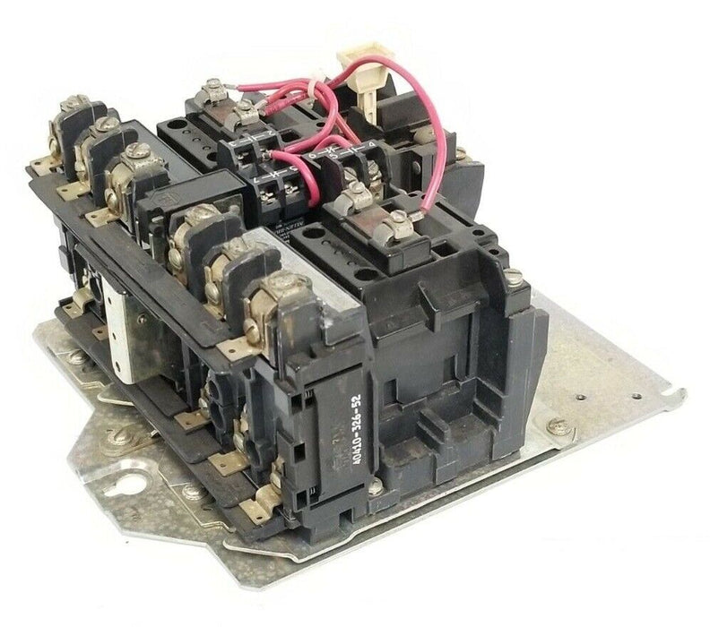 ALLEN BRADLEY 505-BOD STARTER SER. C SIZE 1 W/ (2) 595-AB SWITCHES & (2) CB236