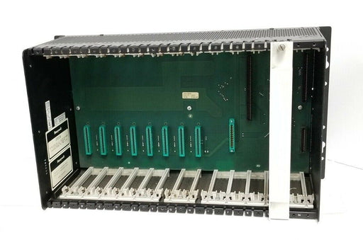 HONEYWELL 620-0090 12-SLOT PROCESSOR RACK ASSEMBLY 6200090 W/ 620-0049 BACKPLANE