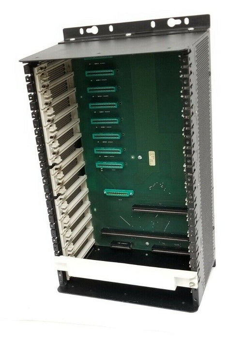 HONEYWELL 620-0090 12-SLOT PROCESSOR RACK ASSEMBLY 6200090 W/ 620-0049 BACKPLANE