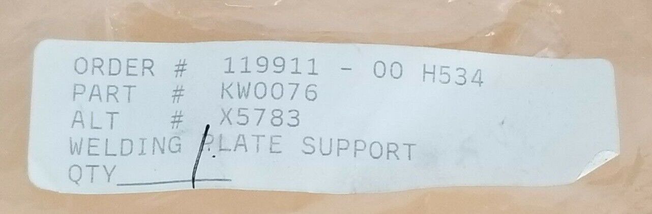 NEW GENERIC KW0076 WELDING PLATE SUPPORT