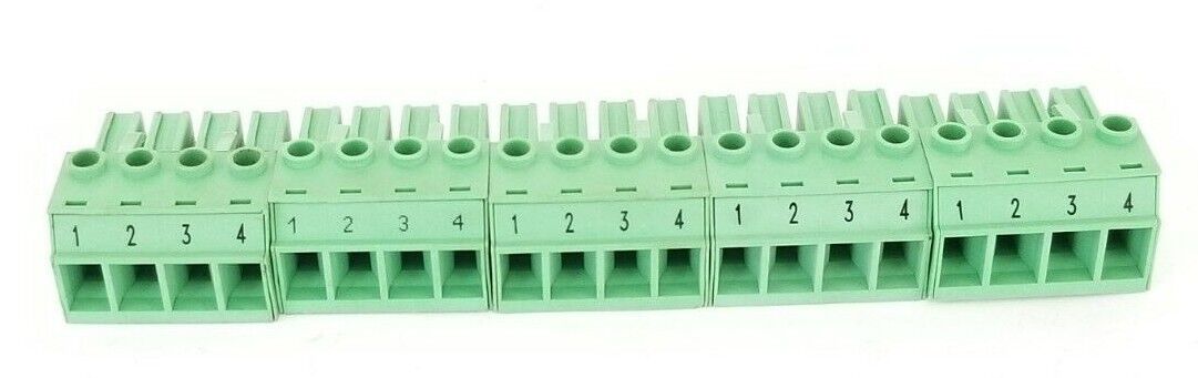 LOT OF 5 NEW PHOENIX CONTACT 4-WIRE TERMINAL CONNECTOR UNITS